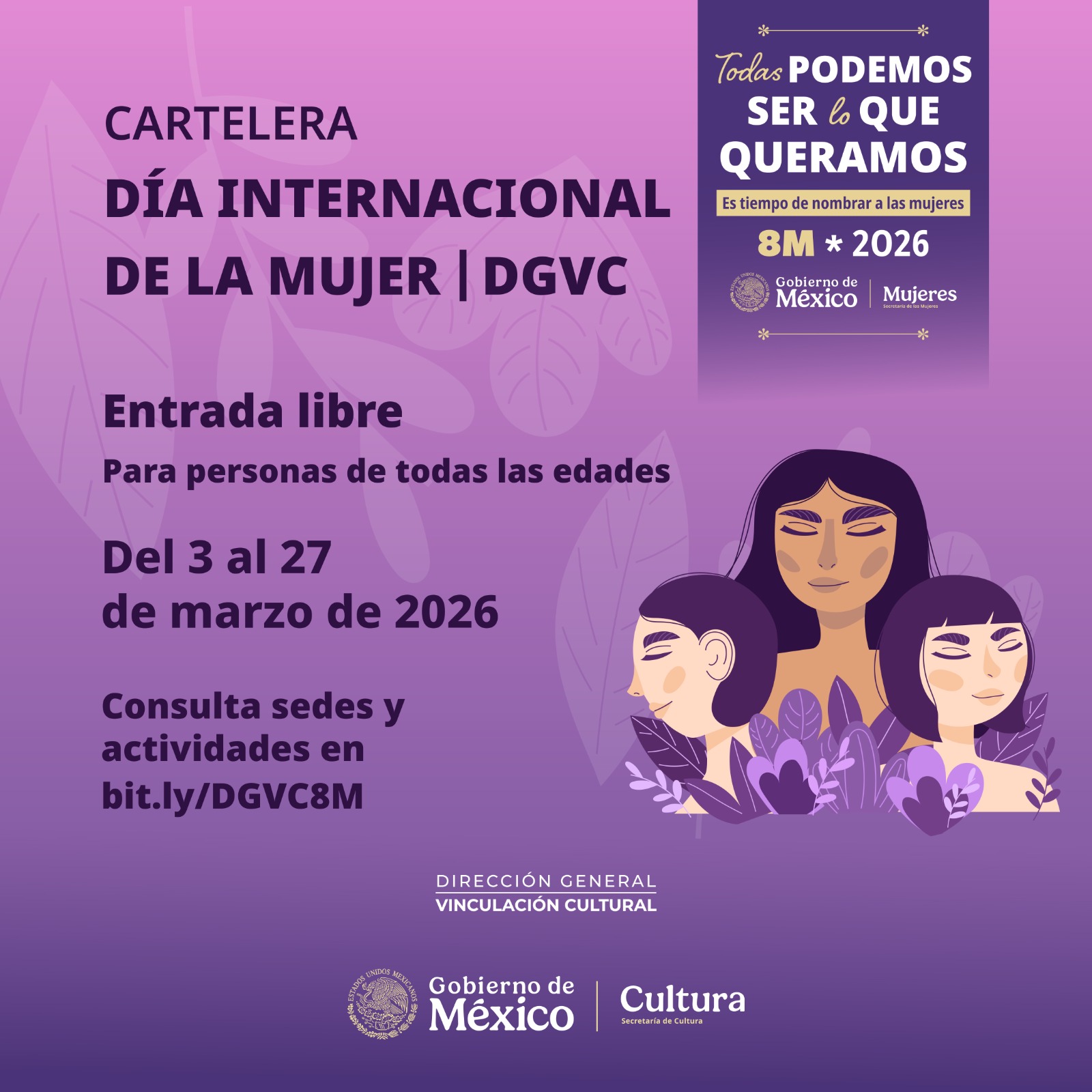 Entrada: LA SECRETARÍA DE CULTURA DEL GOBIERNO DE MÉXICO CONMEMORA EL DÍA DE LA MUJER CON ACCIONES COMUNITARIAS